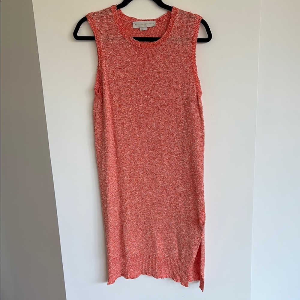 Stella McCartney Sleeveless Orange Knit Dress Perfect Condition